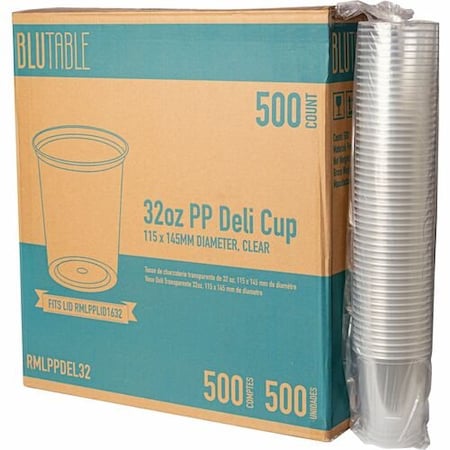 Remcoda CONTAINER, DELI, PP, 32OZ, CLR,  RMLPPDEL32
